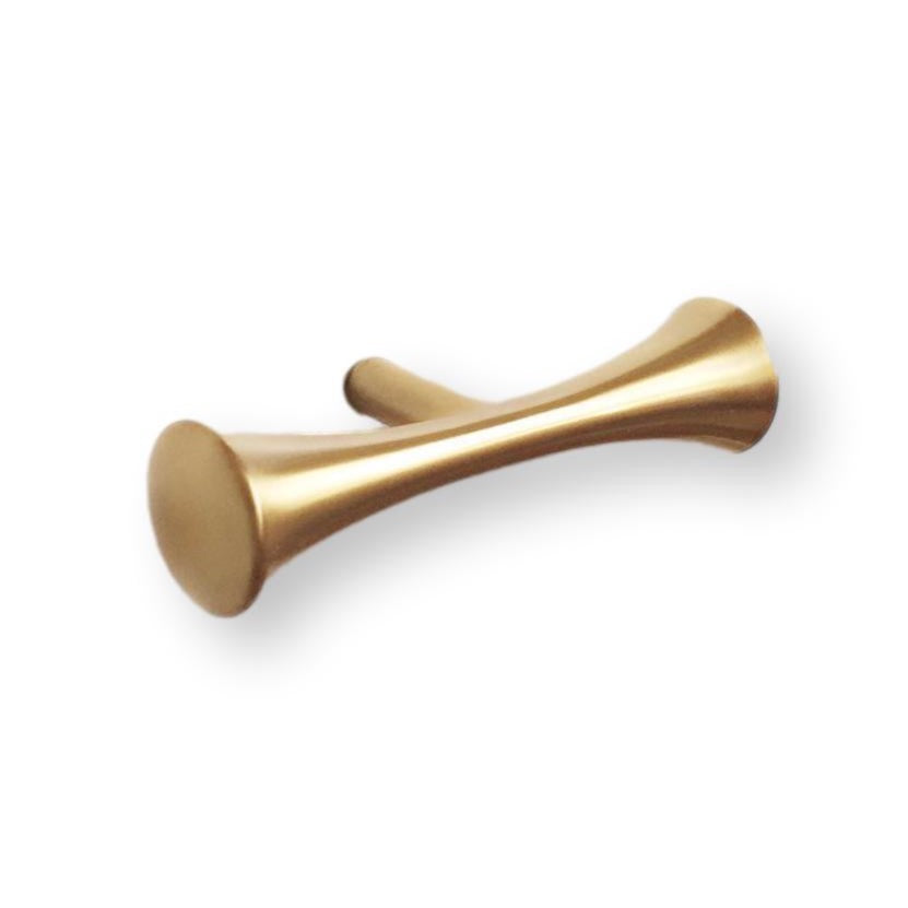 Mid-Century "MCM 01" Drawer Pull in Brushed Brass - Forge Hardware Studio