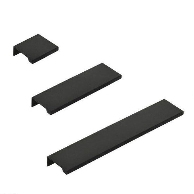 Matte Black "Edge Pull" Tab Finger Drawer Pulls | Pulls