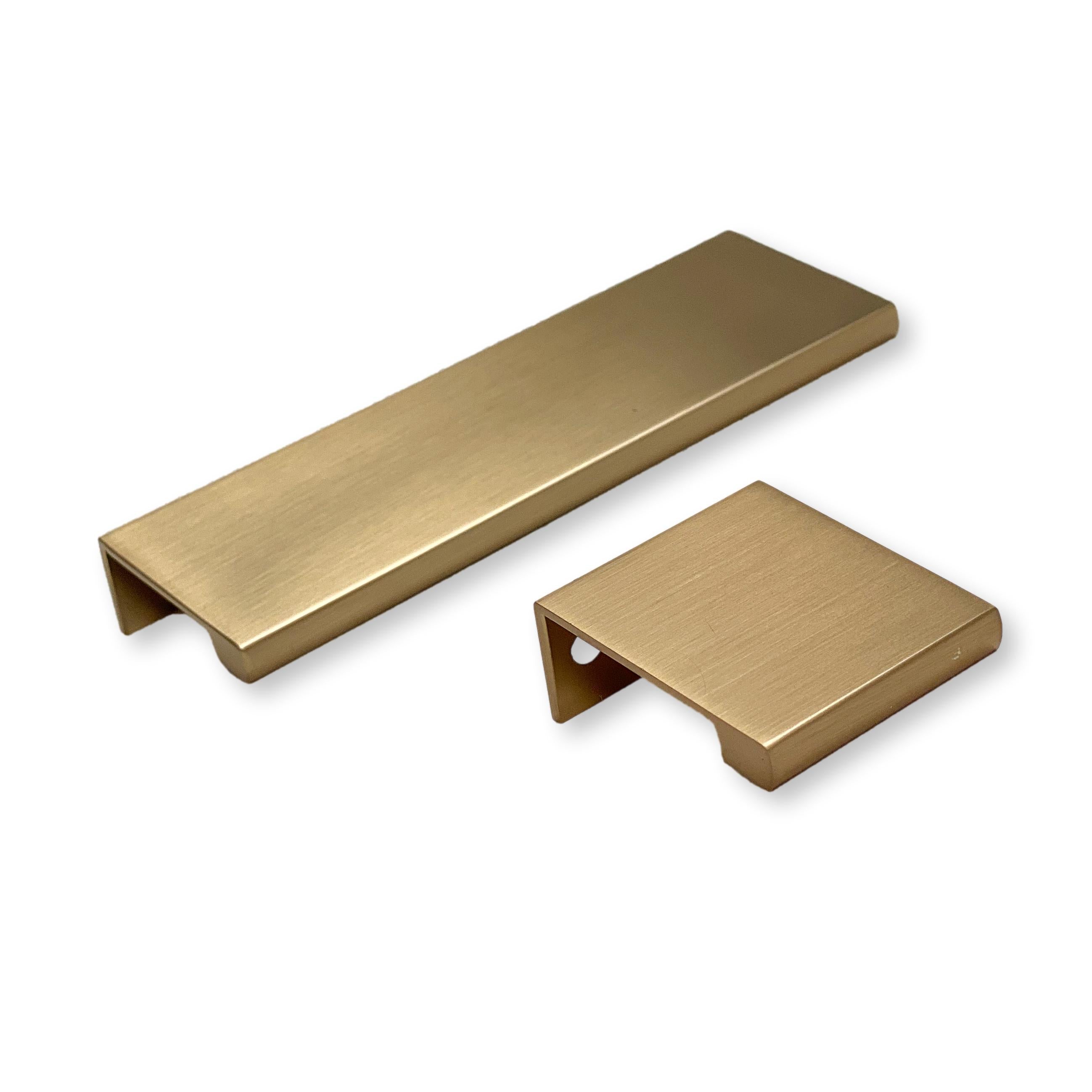 Dina Champagne Bronze Tab Finger Drawer Pulls in Various Sizes - Industry Hardware