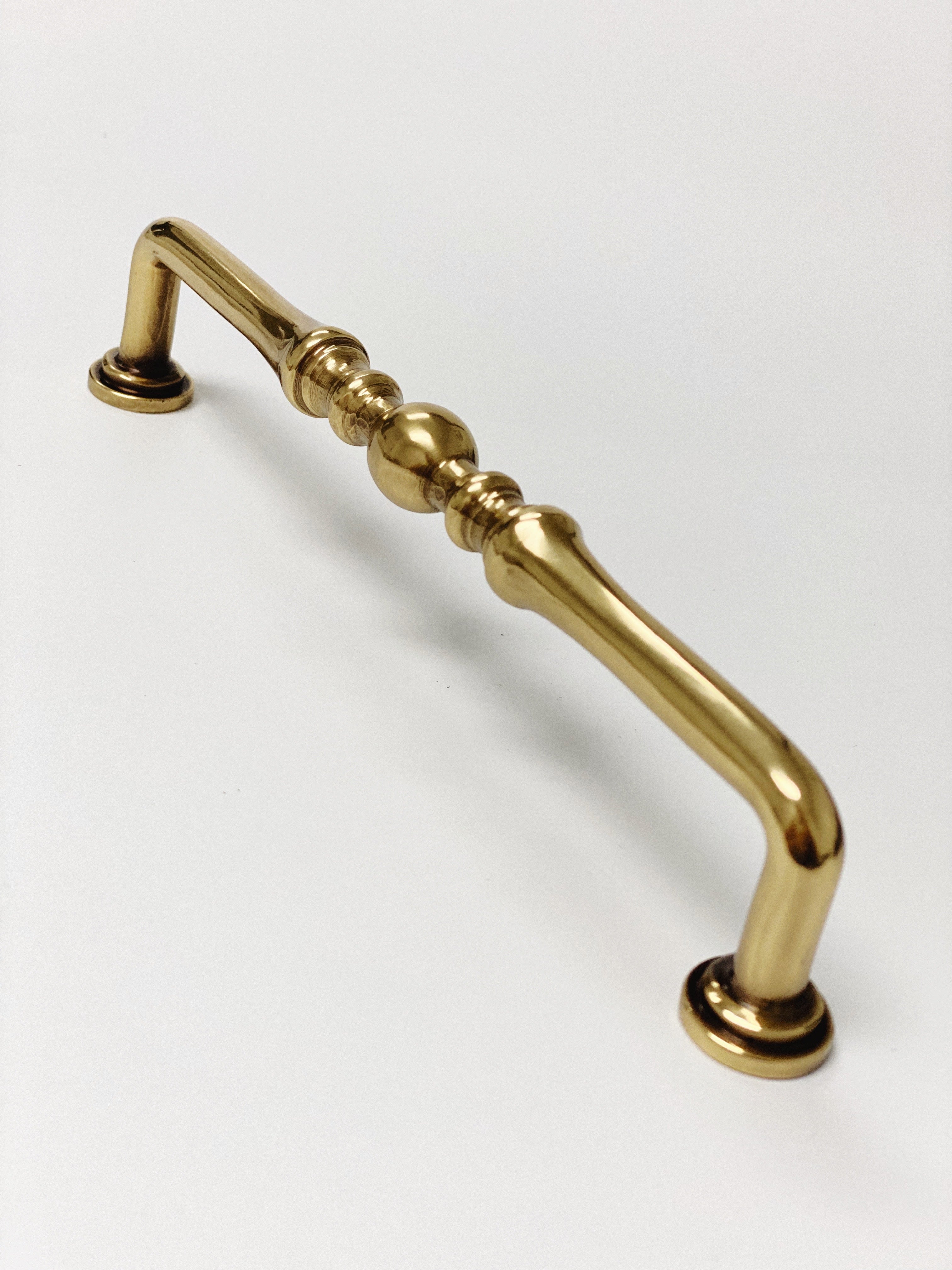 French Brass "Heritage" Cabinet Drawer Pull - Kitchen Drawer Handle - Forge Hardware Studio