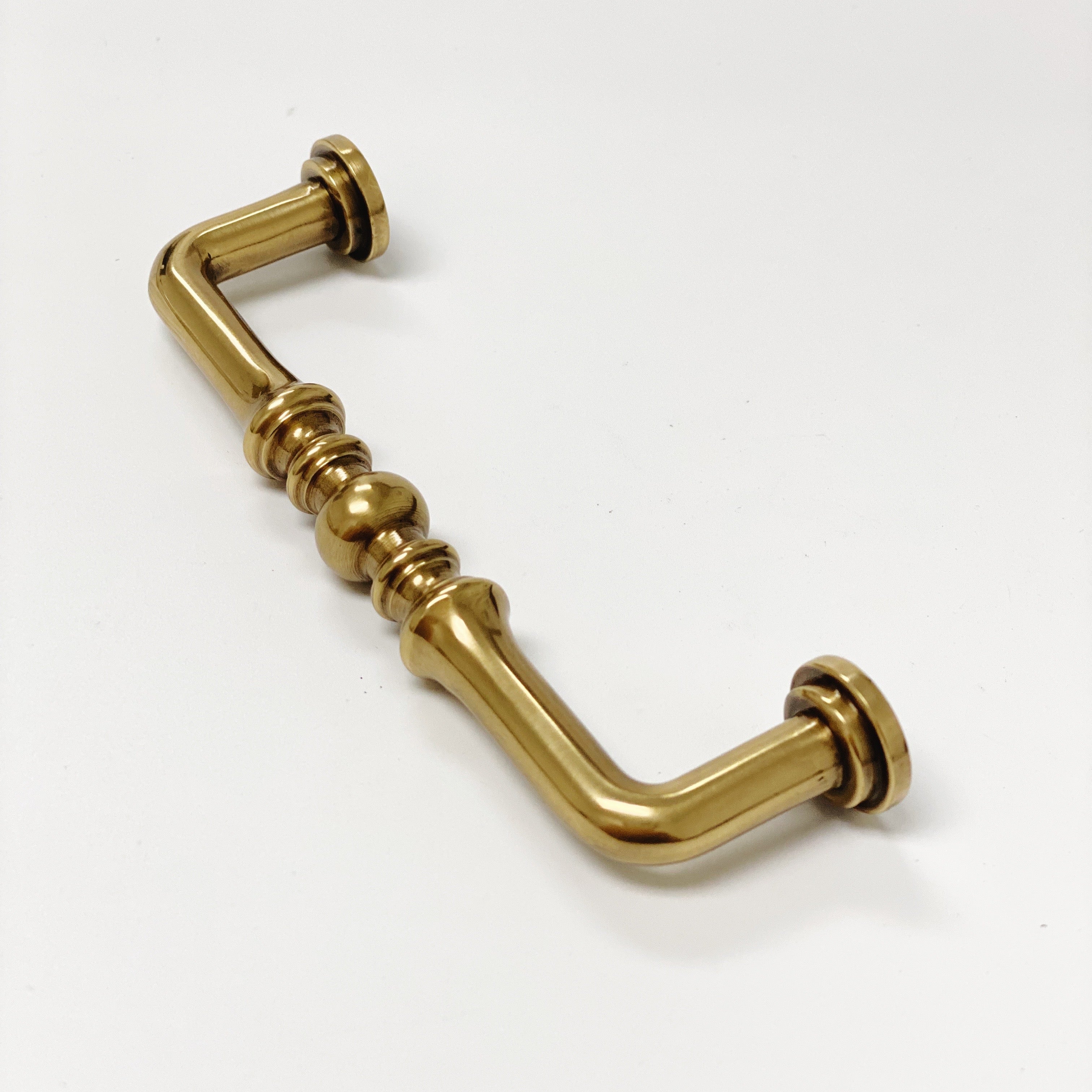 French Brass "Heritage" Cabinet Drawer Pull - Kitchen Drawer Handle - Forge Hardware Studio