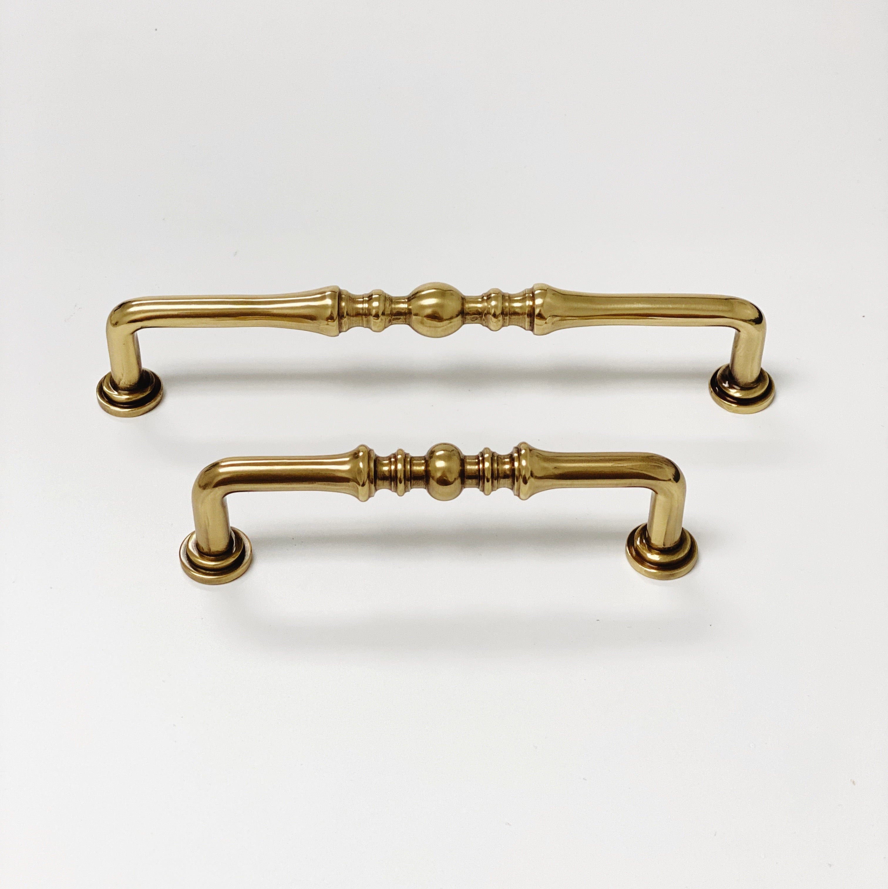 French Brass "Heritage" Cabinet Drawer Pull - Kitchen Drawer Handle - Forge Hardware Studio