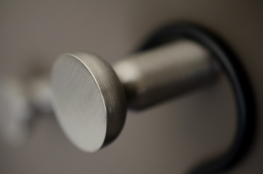 Brushed Nickel "Pedestal Bowl" Round Wall Hook