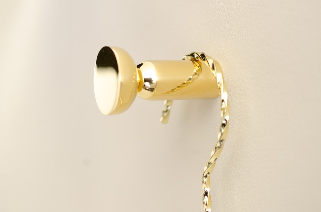 Unlacquered Polished Brass "Pedestal Bowl" Round Wall Hook - Industry Hardware