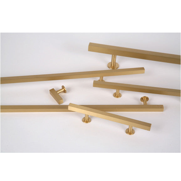 Lew's Hardware 31-102 Bar Series Brass Cabinet Handle, 3" Centers, 5" Length - Brass Cabinet Hardware 