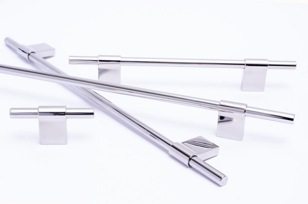 Line Polished Stainless Steel Cabinet Knobs and Drawer Pulls | Pulls