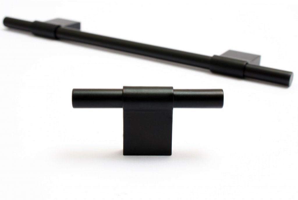 Line Matte Black Cabinet Knobs and Drawer Pulls | Pulls