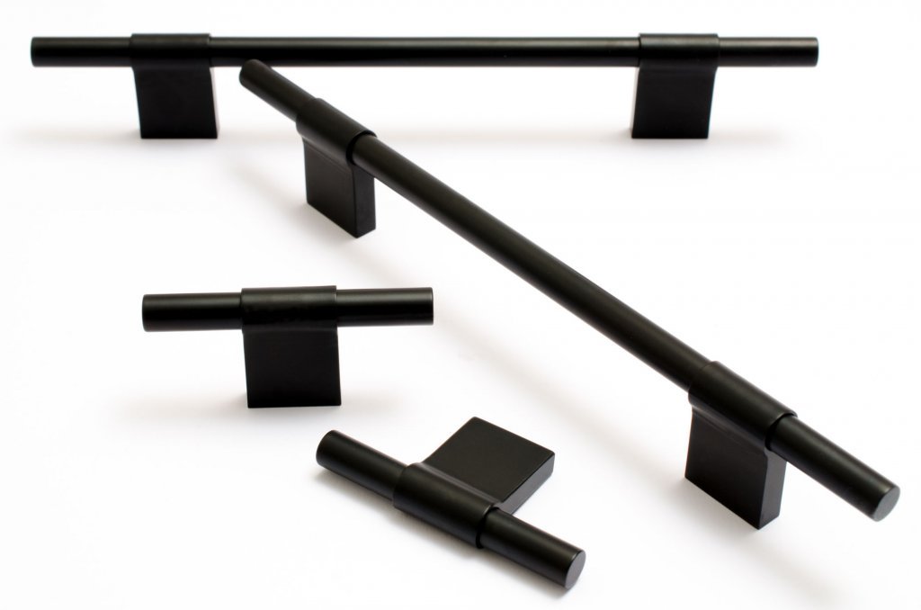 Line Matte Black Cabinet Knobs and Drawer Pulls | Pulls