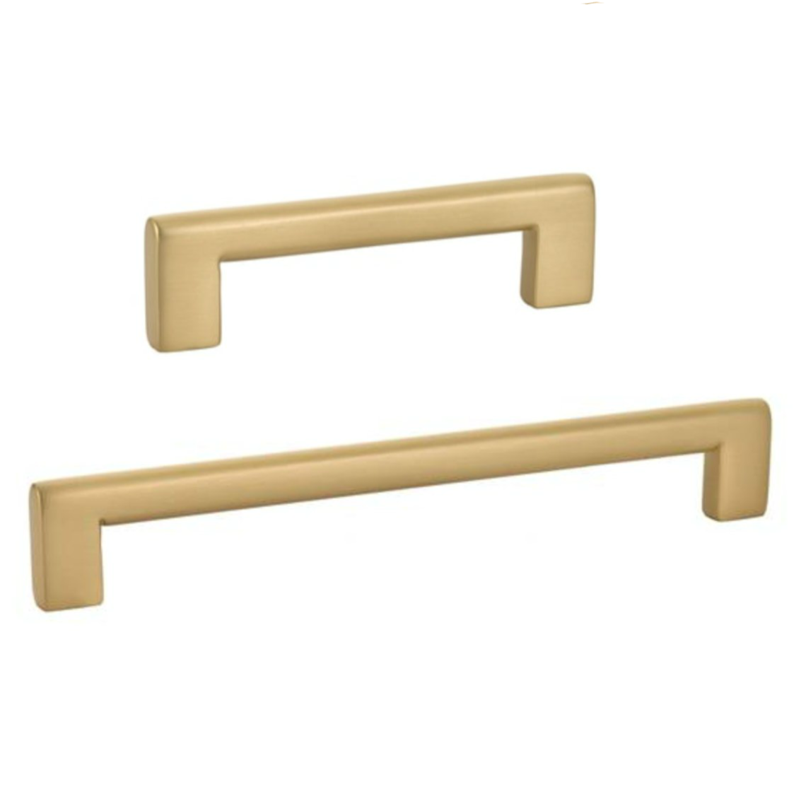 Luxe Brass Drawer Pulls in Satin Brass - Brass Cabinet Hardware 