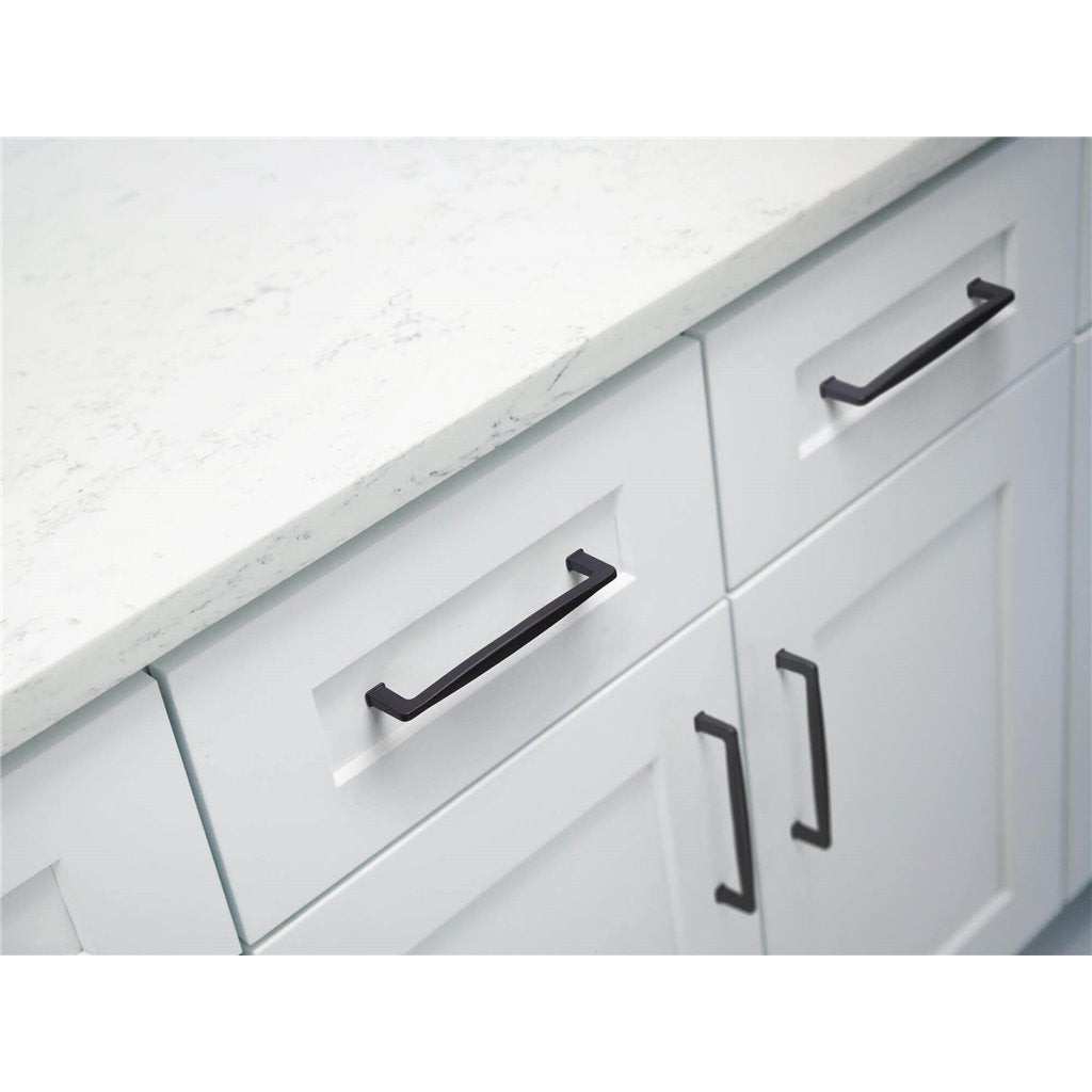 Kelly No.1 Matte Black Drawer Pulls - Kitchen Hardware - Brass Cabinet Hardware 