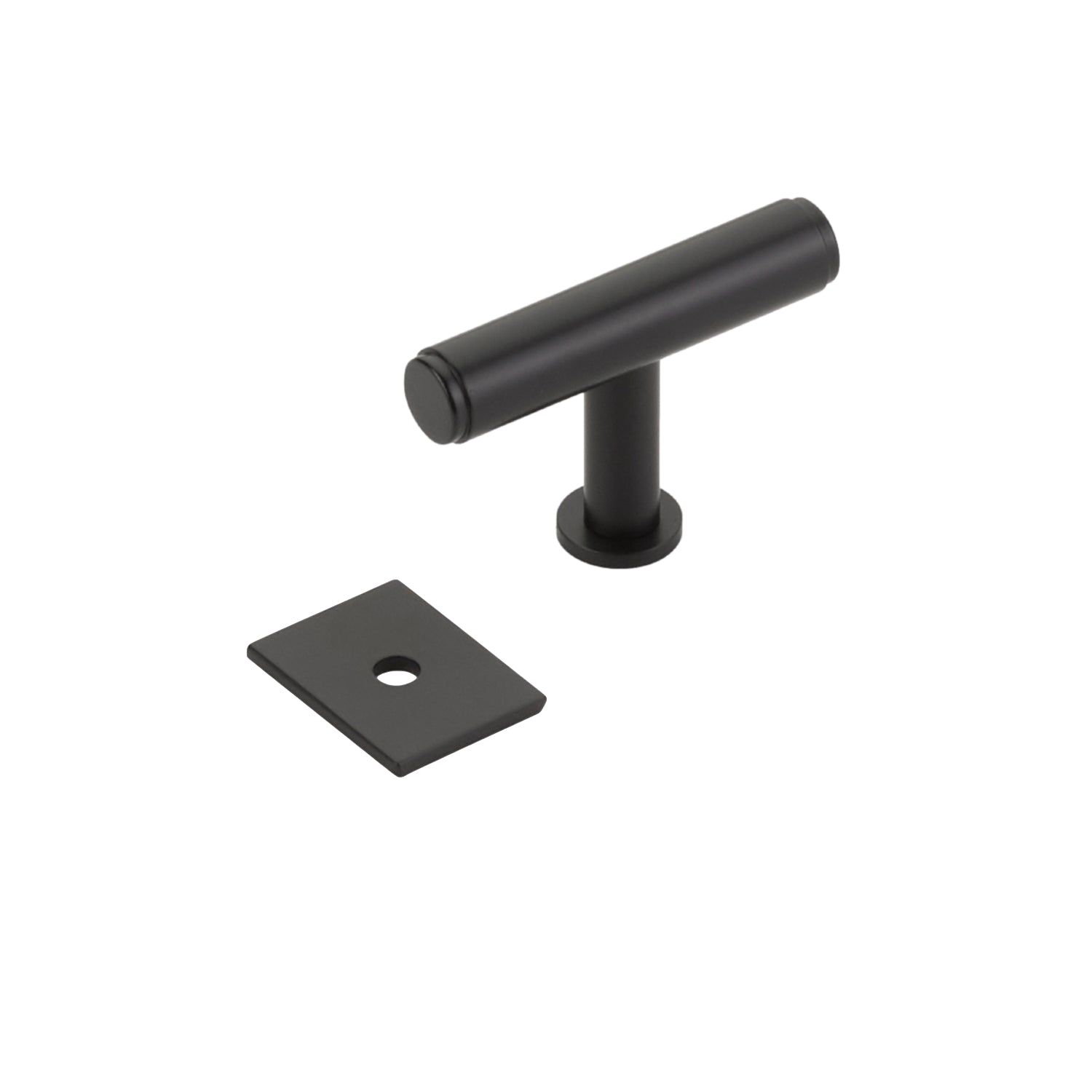 Matte Black "Maison No. 2" Smooth Drawer Pulls and Cabinet Knobs with Optional Backplate - Forge Hardware Studio